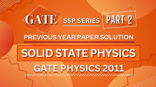 GATE PHYSICS 2011 Solved Paper | Solid State Physics | Previous Year Paper COMPLETE Solution Profile