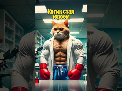 Котик стал героем в нейросети 🔥😱 #dalle3 #мультик #chatgpt #истории #кот #юмор #новости