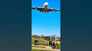 Watch this beauty Airbus A380 Emirates landing #aviation #viralvideo #planesspotting #avgeek #bhx
