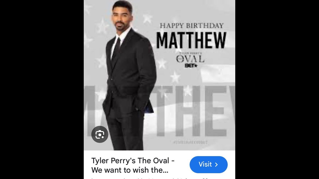 Tyler Perry, Matthew, the TV show the Oval in Los