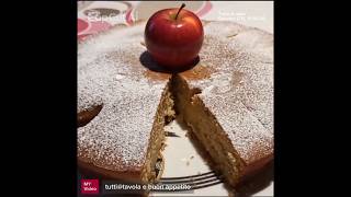 Torta di mele (con spicchi di mele grandi e caramellati in burro, zucchero e cannella)