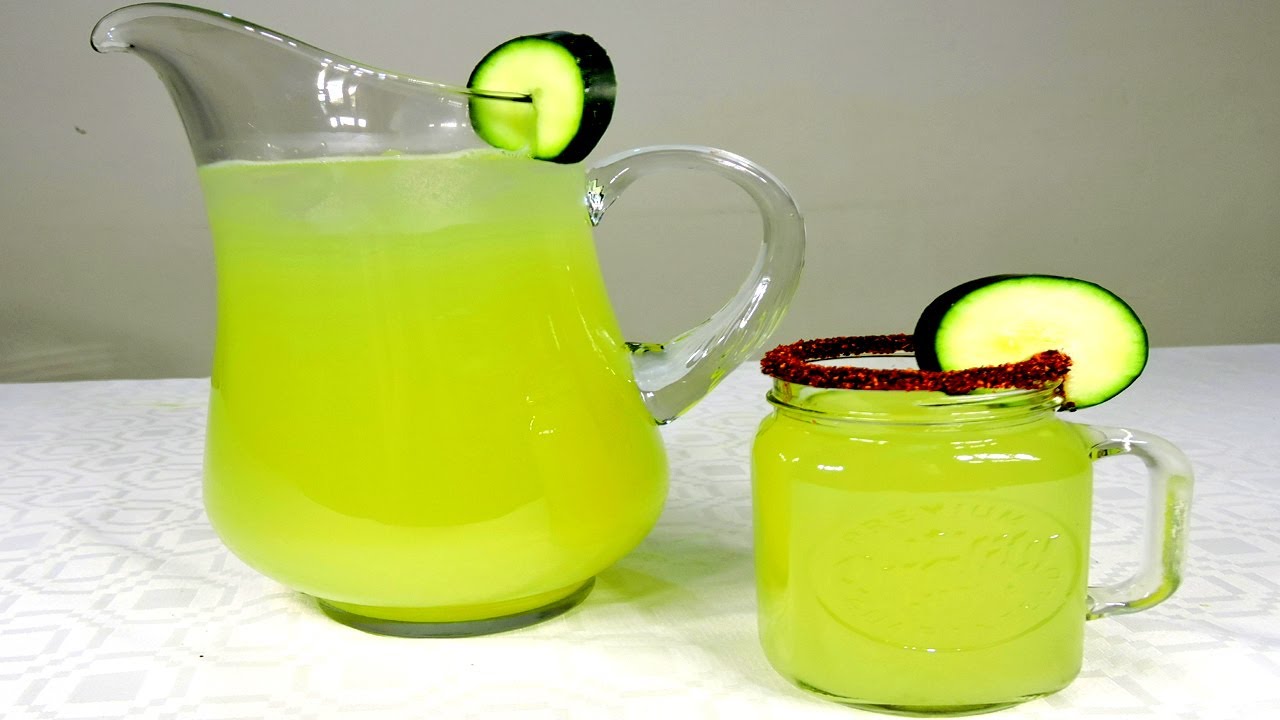 Agua Fresca de Pepino con Limón │Muy Fácil de preparar