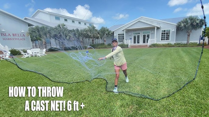 How To Throw A 4ft Cast Net Without Using Your Mouth [Easy Method] 