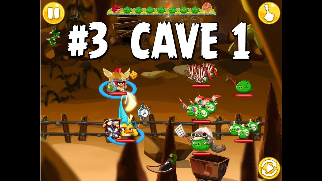 Updated Angry Birds Epic Cave 1 Shaking Hall Level 3 Walkthrough