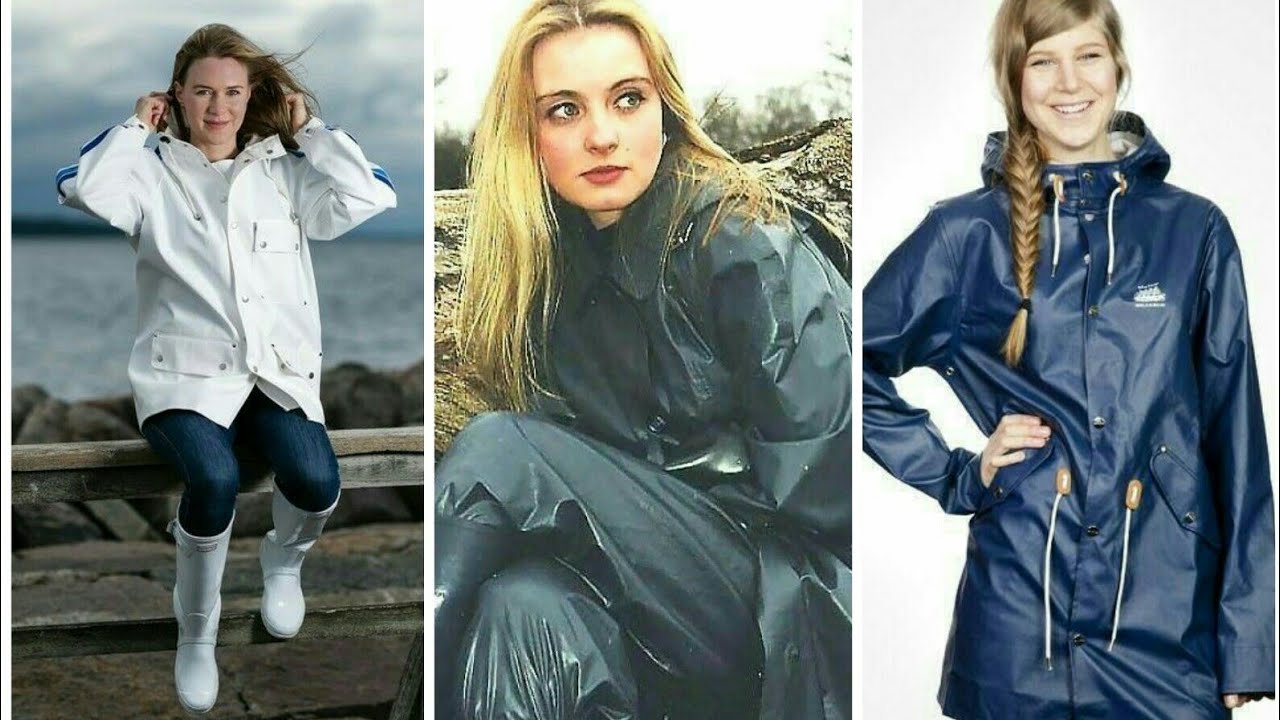 Cute pvc raincoats for ladies