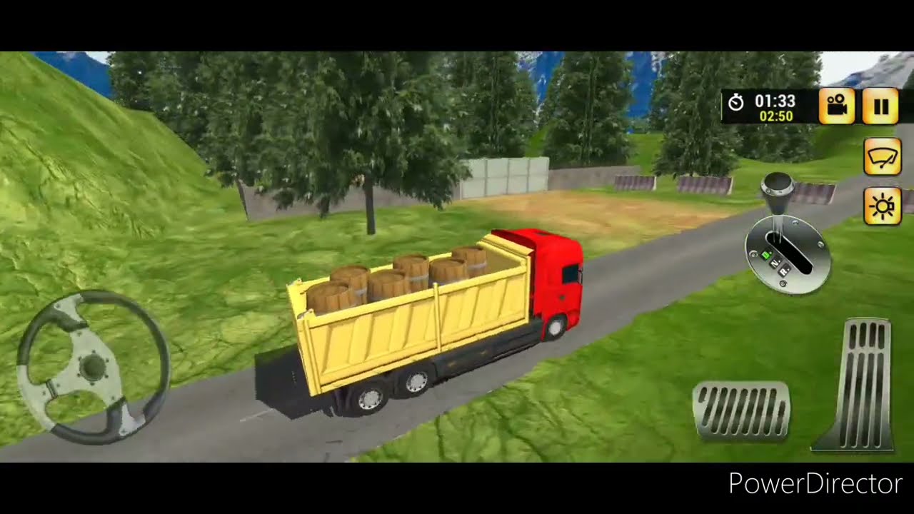 Indian dumpher truck heavy load driving mountain hill || Gameplay