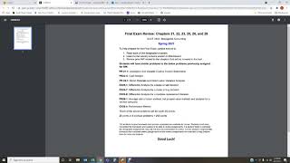 ACCT 2402 Prin. of Managerial Acct- Week #16 Lecture