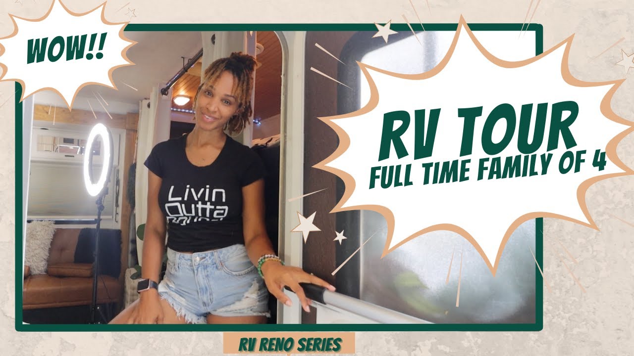 [Renovated RV Tour] Full time living with family of 4
