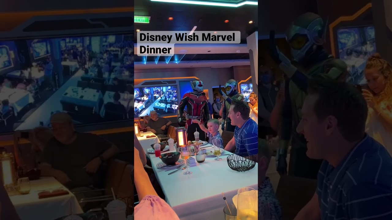 Magic Memories when Ant Man & The Wasp came to dinner on Disney Wish #marvel #disneycruise