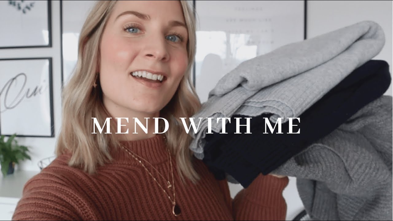 Mend with me: repairing my clothes | Wardrobe care vlog