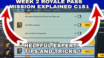 C1S1 Week 2 Royale Pass Mission Explained BGMI | Week 2 All RP Missions BGMI C1S1 | C1S1 M2 Week 2
