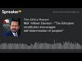 #69: William Davison - "The Ethiopian constitution encourages self-determination of peoples" (part 2