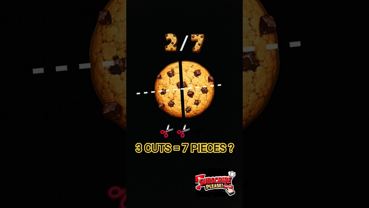 The 3-Cut Cookie Riddle (99% Fail!) 🍪🧠 by the_ pari01