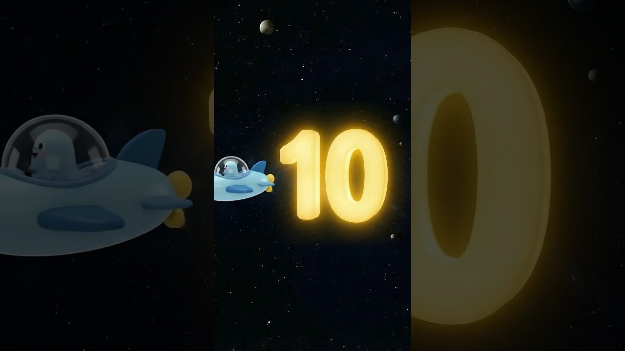 Считайте от 9 до 12 вместе со Смайли в космосе! 🚀🔢