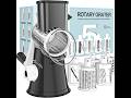 Cambom 5 in 1 Rotary Cheese Grater Hand Crank Cheese Shredder for Fresh Cheese, Vegetable, Nuts