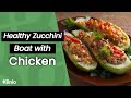 Zucchini boat with chicken  healthy recipe  klinio recipes