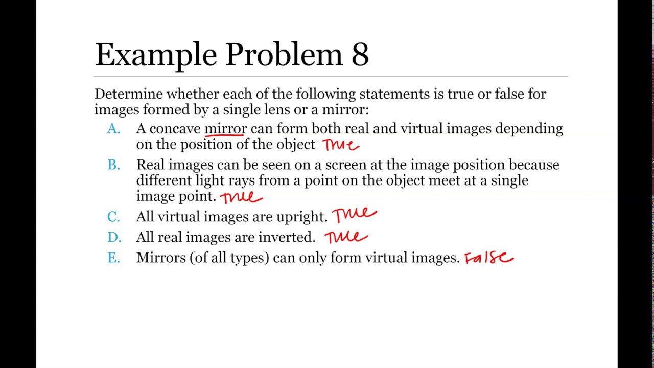 Example Problem 8 Geometric Optics YouTube