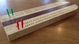 Custom Crib Board Here I make a simple crib board. I used 3/4" stock maple and scrap hardwood (I think some kind of mahogany). I found a hole
