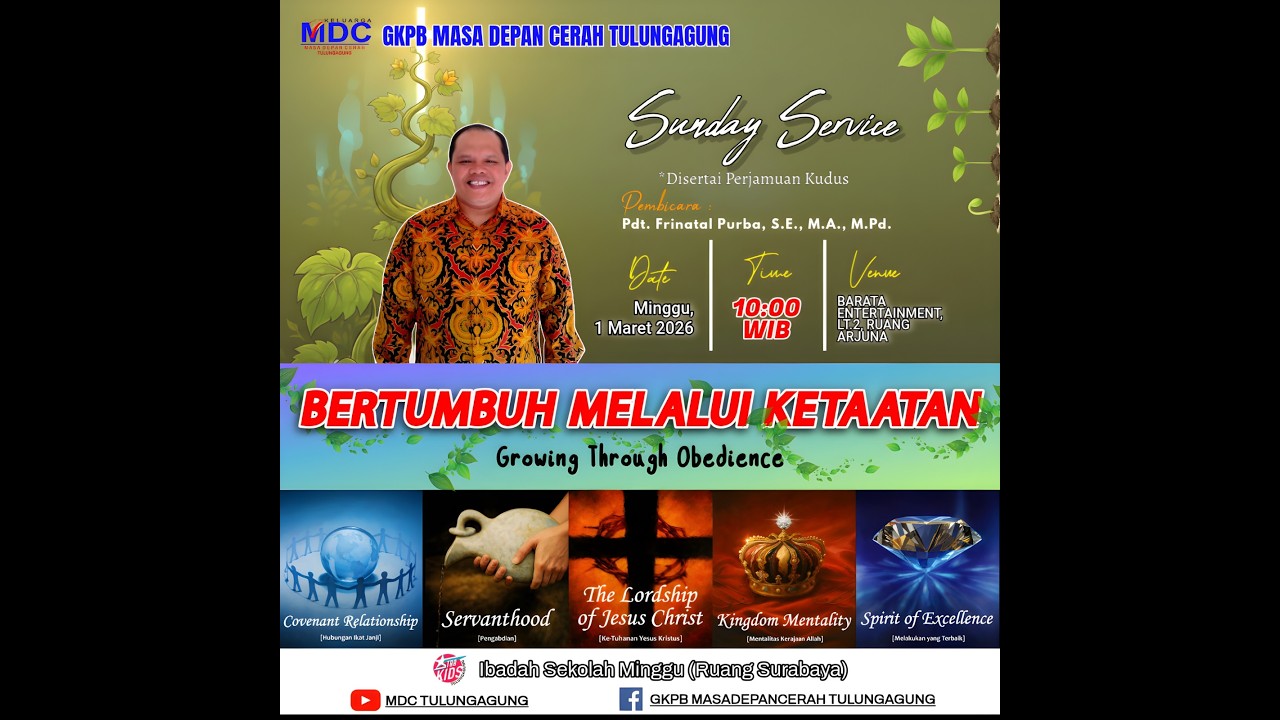 IBADAH ONLINE GKPB MDC TULUNGAGUNG MINGGU 1 MARET 2026