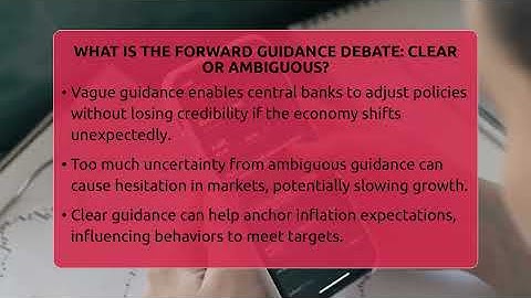 What Is The Forward Guidance Debate: Clear Or Ambiguous? - Inflation Insight Channel