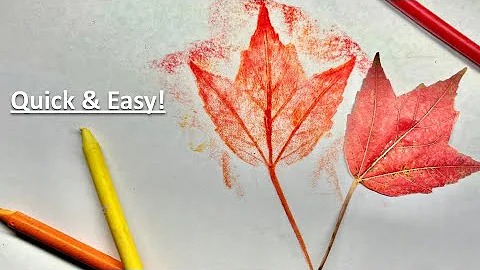 How To Make Leaf Rubbing Crayon Art