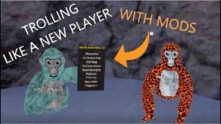 Trolling like a new Player in Gorilla Tag WITH MODS
