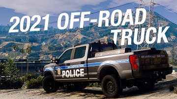 2021 Off-road Police Truck (Custom Winch Script) 4K FiveM