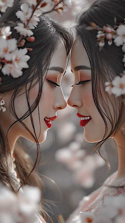 💖 Twice the elegance, twice the allure🌺✨#lesbian #lgbt  #asian  #oriental  #beauty #TimelessCharm