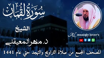 31-سورة لقمان Surat Luqman   المصحف المجمع من صلاة التراويح والتهجد حتى عام 1441 الشيخ ماهر المعيقلي