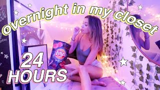 24 HOURS IN MY CLOSET UNDER THE STAIRS *tiny tiktok room*
