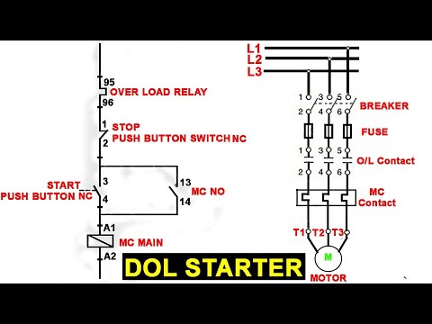 EASY WAY DOL Starter Circuit and Control Diagram | DOL_ Direct ON Line