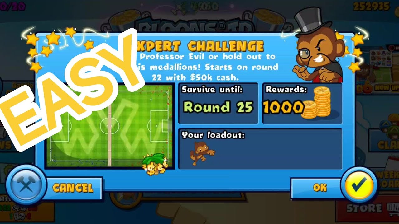 Easily Beat The New Professor Evil Battle Challenge In Bloons TD