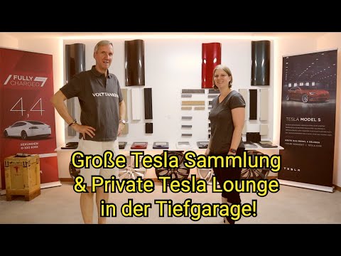 Große Tesla Sammlung & private Tesla Lounge in der Tiefgarage! Einfach atemberaubend!