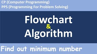 Flowchart and Algorithm | Minimum Number From Three Numbers | PPS | GTU | B.E | Diploma