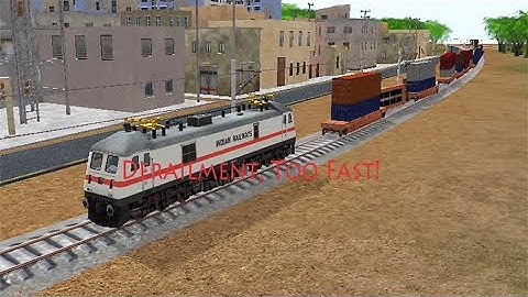 Train Sim In India Using WAP-7 Double Stack Got Derailment Crash