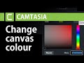 Change canvas color in camtasia for project background  camtasia tutorial