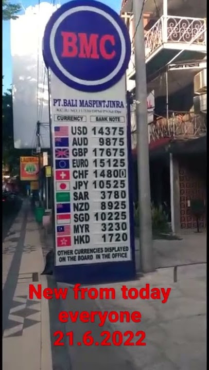 If you Wondering how much is exchange rate to your money #shorts #Bali #dollartorupiah