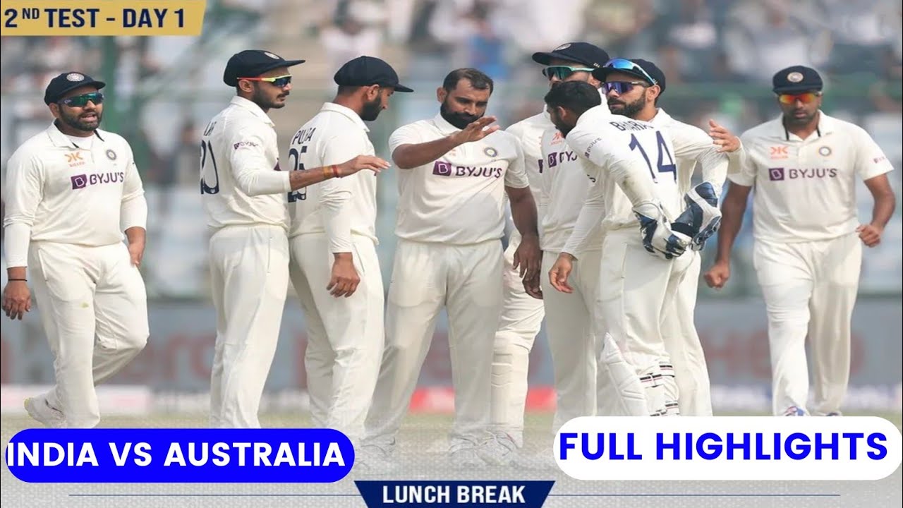 India vs Australia 2nd Test Match Day 1 Highlights l IND vs Aus 2nd