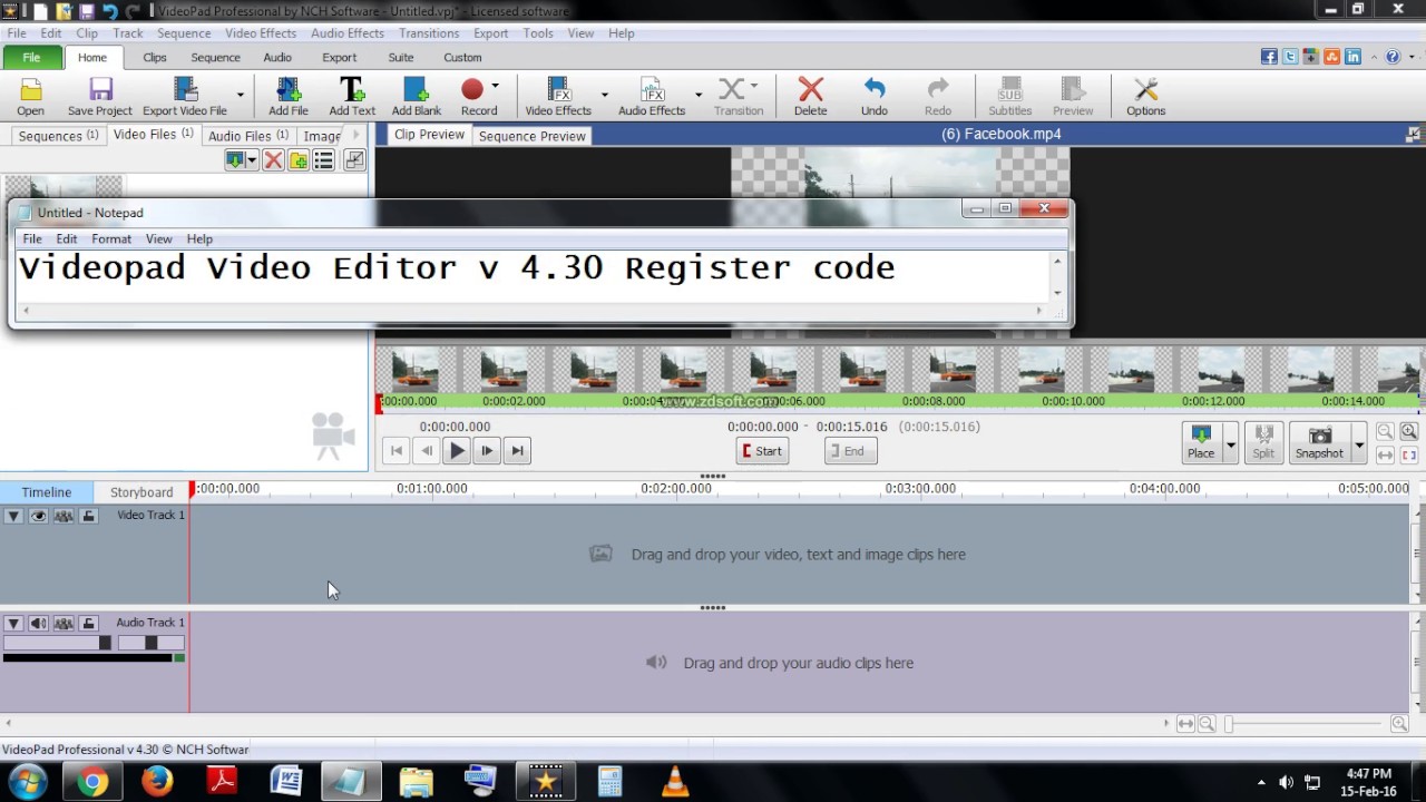 registration code nch videopad video editor