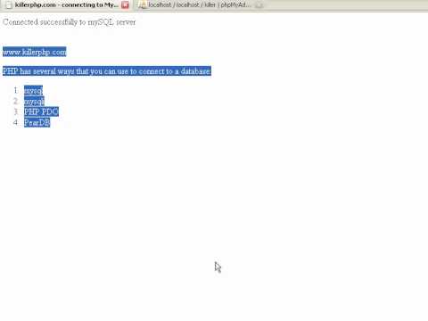 conectare php la mysql 4.flv