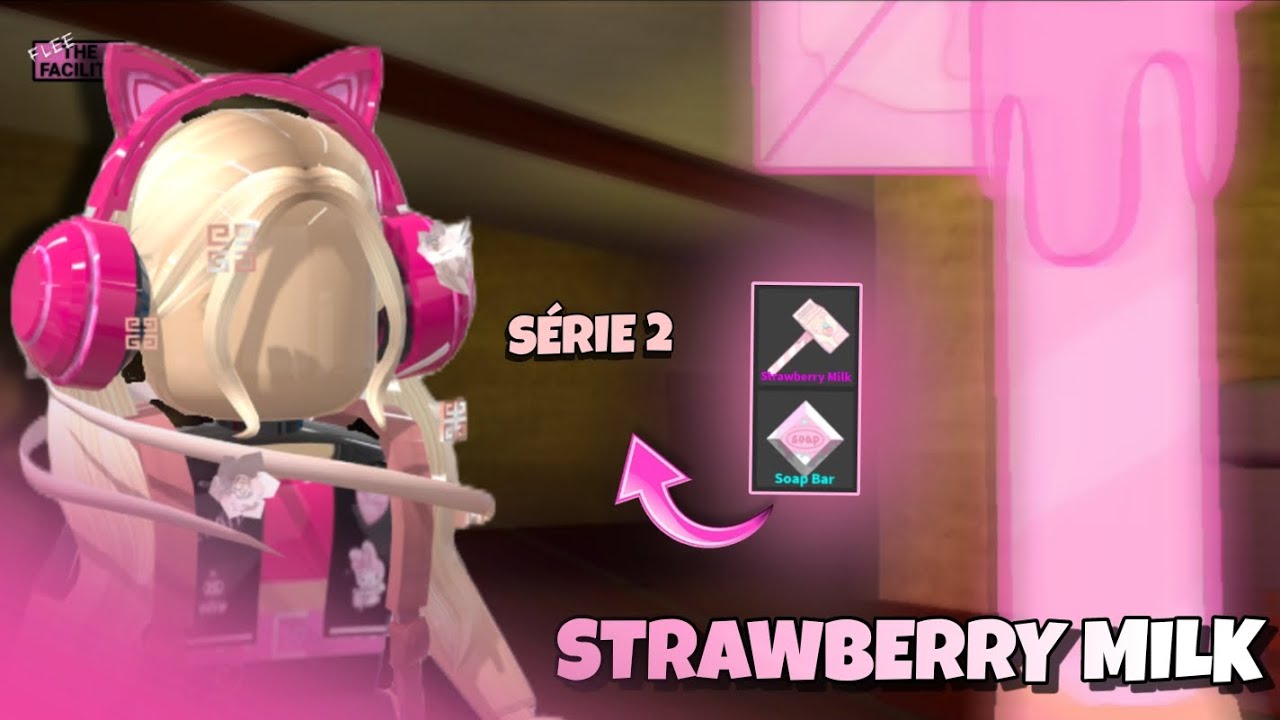 TESTANDO O SET STRAWBERRY MILK DA SÉRIE 2 DO FLEE | ROBLOX | FLEE THE FACILLITY - brunexflee