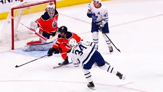 William Nylander sets up Auston Matthews for power play goal against Oilers