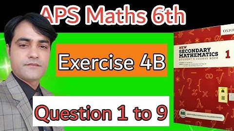 Exercise 4B Q No 1 to 9 II APS Maths Class 6th II Percentage Change & Reverse Percentage.