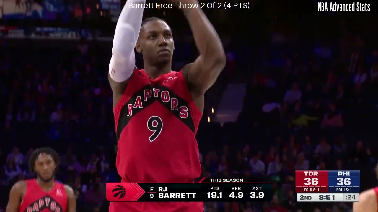 RJ Barrett Full Highlights Toronto Raptors vs Philadelphia 76ers Nov 19, 2025