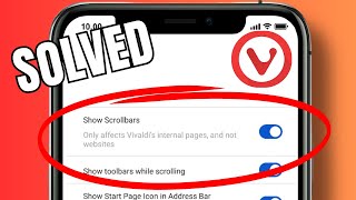 How to enable the scrollbar in Vivaldi