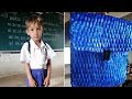 Отец из Камбоджи не мог купить сыну школьный рюкзак и тогда он сделал его своими руками