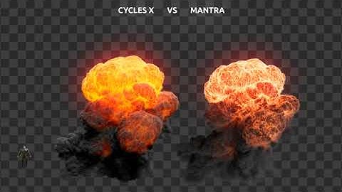 Cycles vs Mantra Explosion comparsion