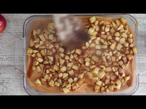 Spiced Caramel Apple Poke Cake