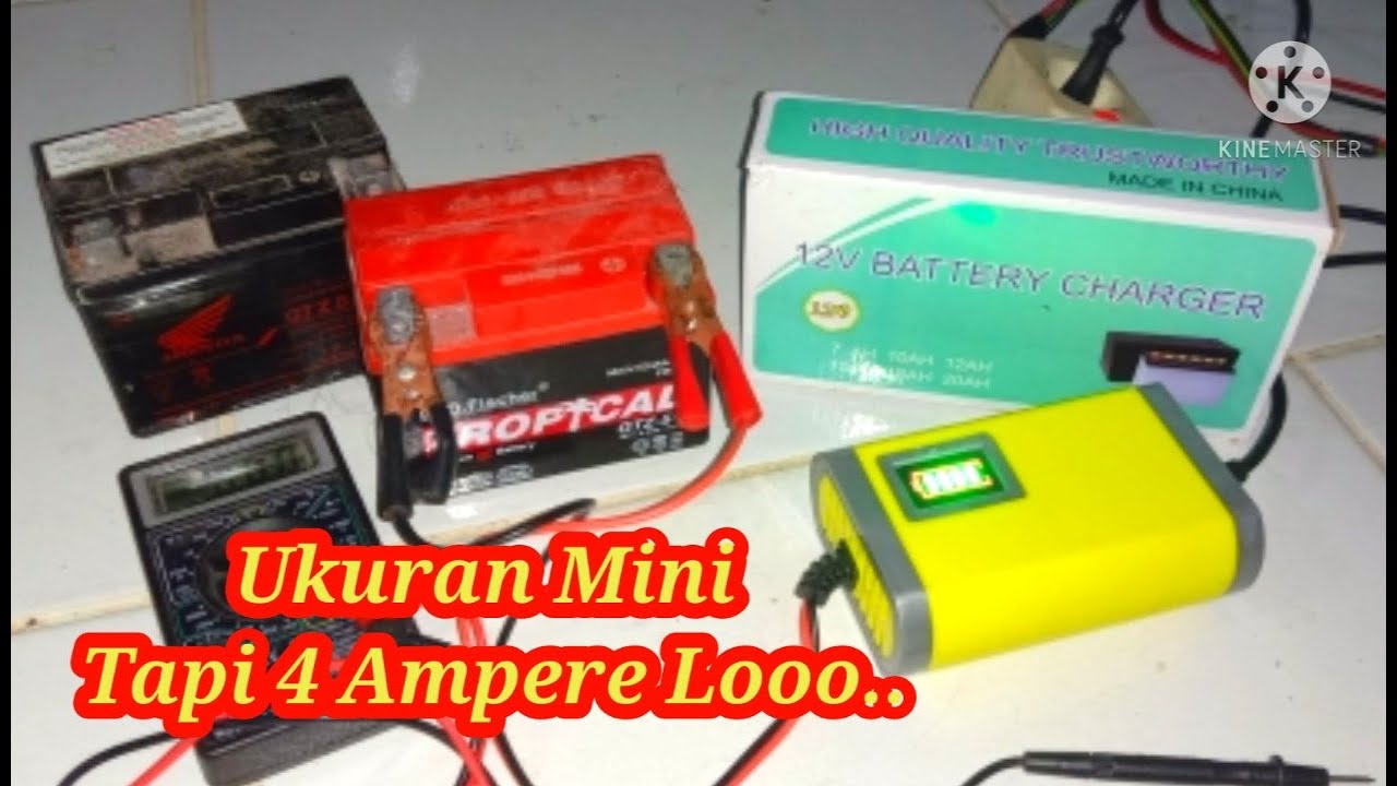 Review charger aki mini 12 Volt 4 Ampere Battery Charger