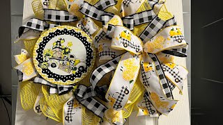 Lemon pancake  wreath| Hard Working Mom |How to| Wreath Kit